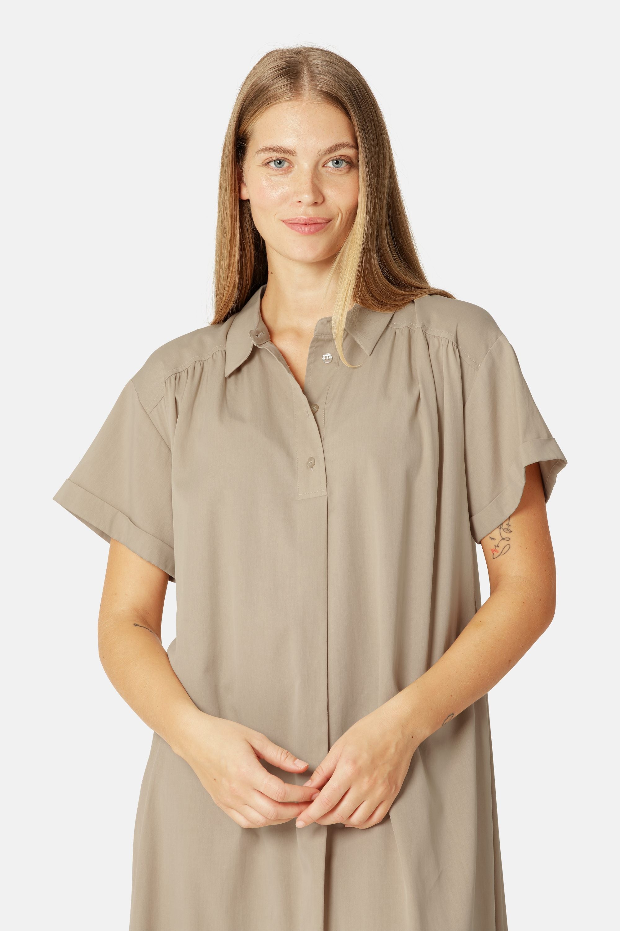 Langes Kleid A-Linie - White Pepper